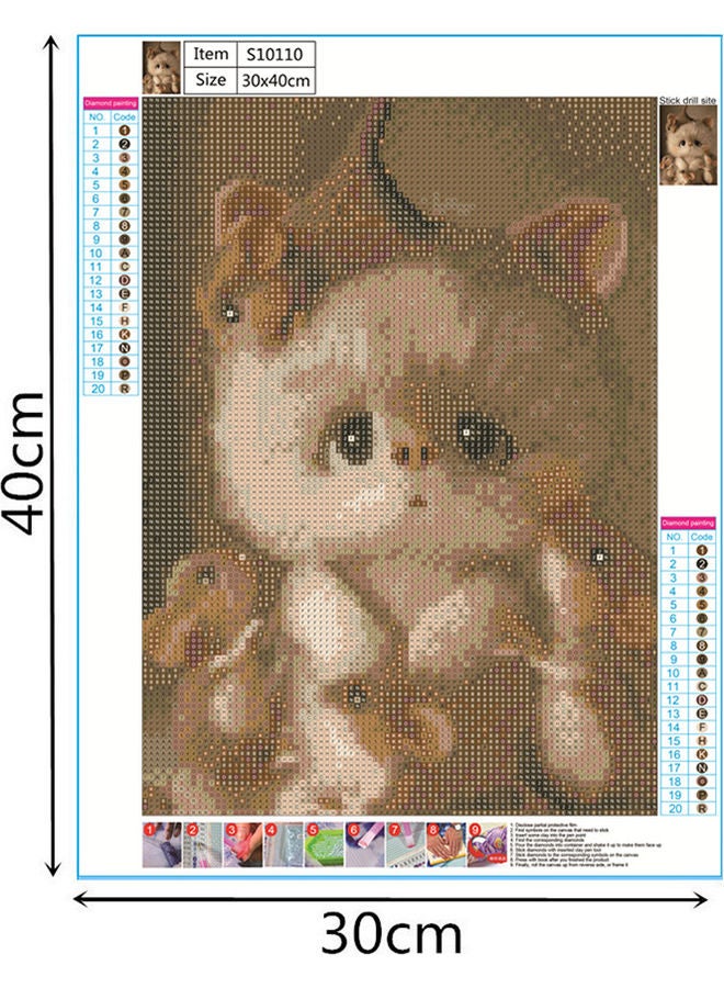 Cat And Mouse Themed 5D Diamond Painting Kit Multicolour - Image 4